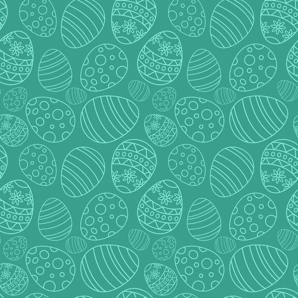 Einfaches Vektornahtloses Muster Mit Ziereiern Ostern Urlaub Blauer Hintergrund Für — Stockvektor