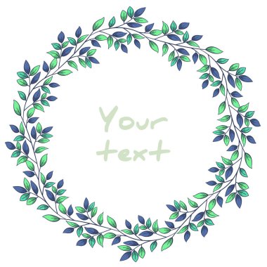 Kutlama kartları, davetiyeler, düğün kartları, posterler, afişler, web tasarımı için yuvarlak çiçek çerçevesi.