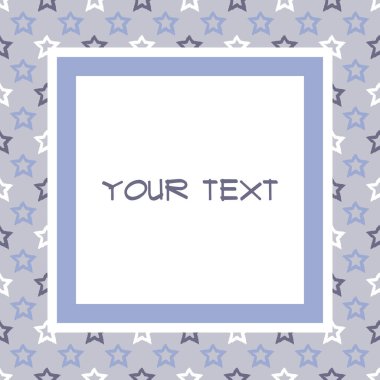 Yıldızlı kare çerçeve; tebrik kartları, davet, posterler, afişler, paketleme için çerçeve.