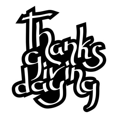 Şükran günü elle çizilmiş metin yazı