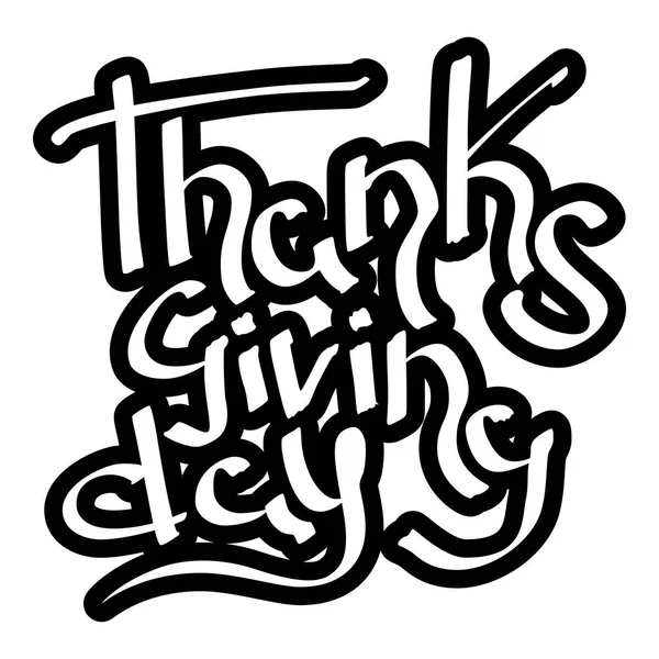 Dia de Ação de Graças Texto com letras desenhadas à mão — Vetor de Stock