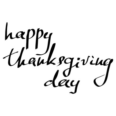 Metin yazı mutlu şükran günü elle çizilmiş