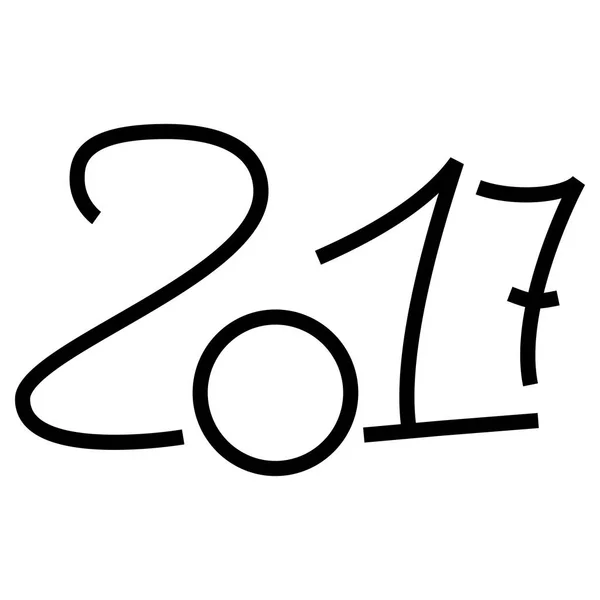 새 해 복 많이 받으세요 2017 텍스트 디자인 — 스톡 벡터