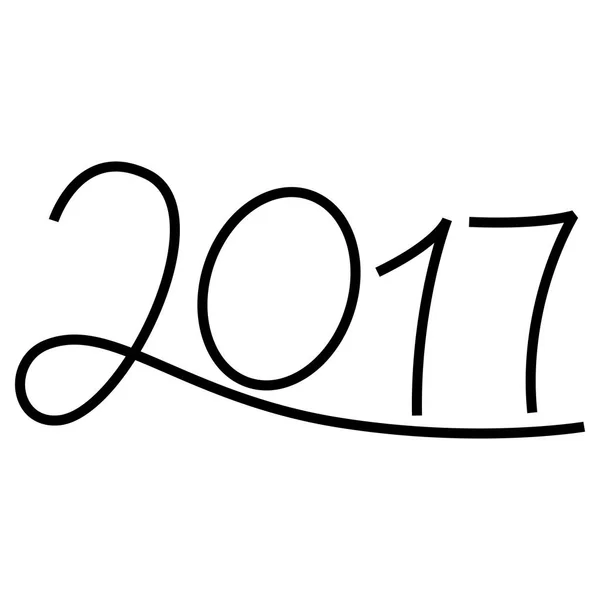 Ευτυχισμένο το νέο έτος 2017 κείμενο σχεδιασμού — Διανυσματικό Αρχείο