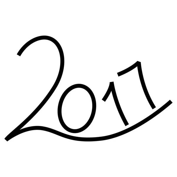 Feliz año nuevo 2017 Diseño de texto — Vector de stock