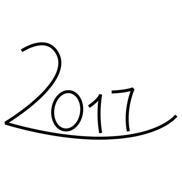 Felice anno nuovo 2017 Text Design — Vettoriale Stock