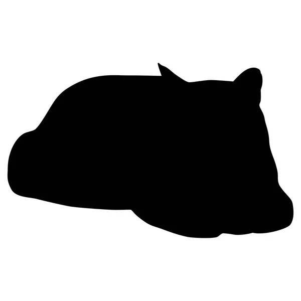 Silhouette noire de chat. Illustration vectorielle. — Image vectorielle