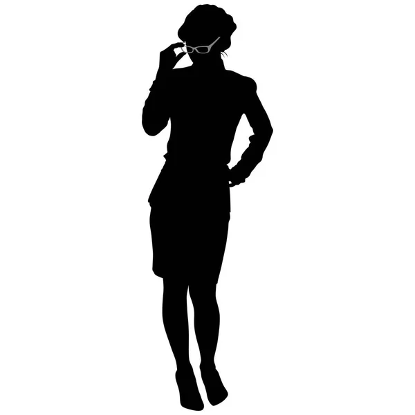 Silhouette of the business woman — Stock Vector