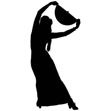 Flamenko dansçısı bir fan ile