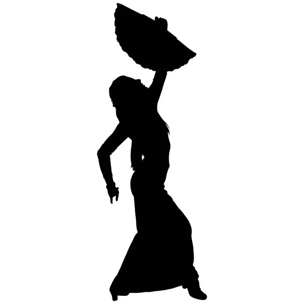 Dançarina de flamenco com um ventilador —  Vetores de Stock