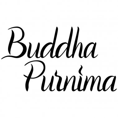 Buddha Purnima el yazı yazılı