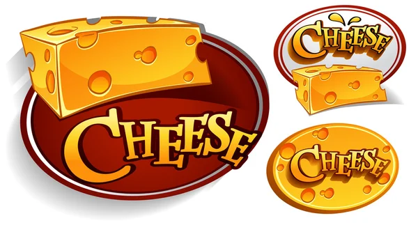 Logo designs with cheese — Stock Vector