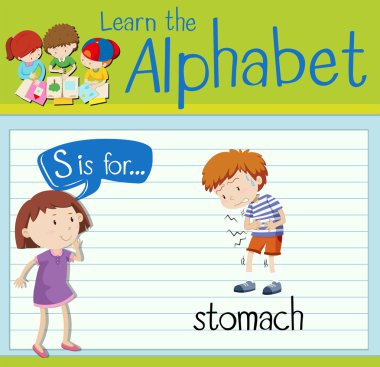 Flashcard S mide için harftir