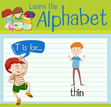 Flashcard T harfinin ince içindir