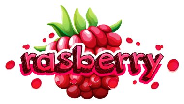 Yazı tipi tasarım kelime rasberry ile