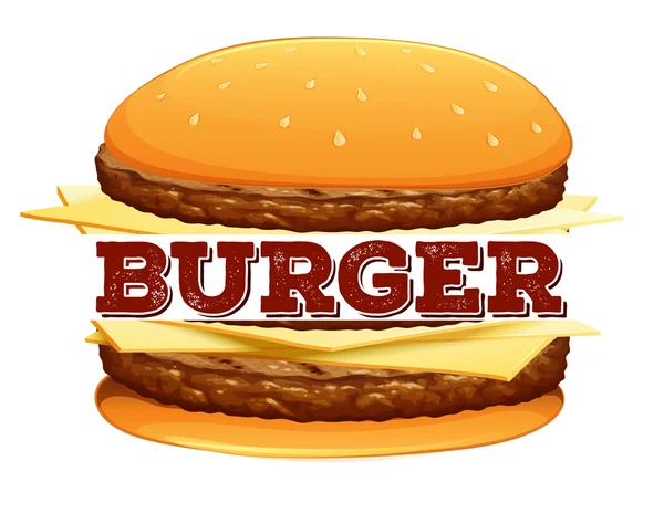 Font design for word burger — Stock Vector