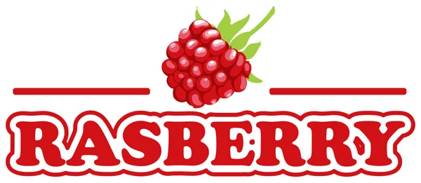 Desain fonta untuk kata rasberry - Stok Vektor