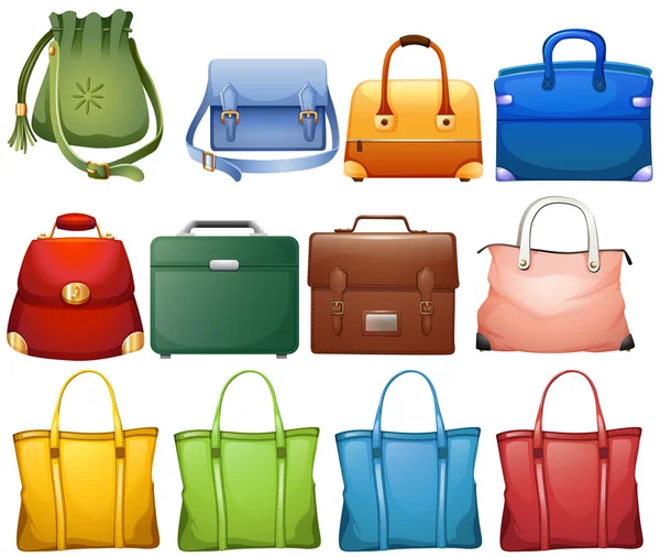 Anderes Design der Handtaschen — Stockvektor