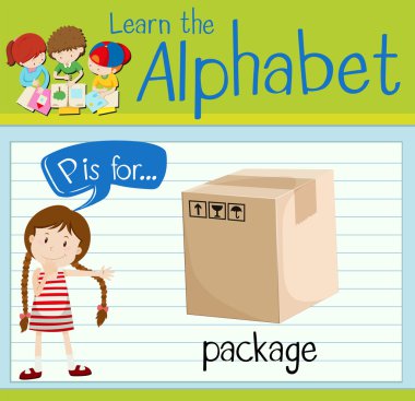 Flashcard harf P için paketidir