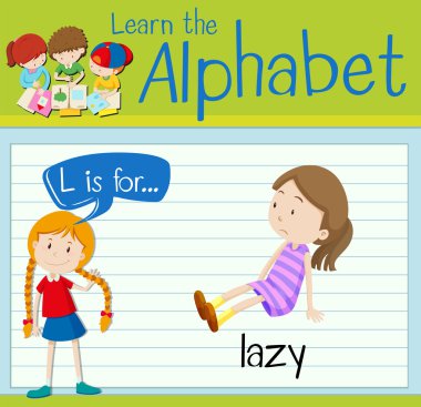 Flashcard harfidir için L tembel