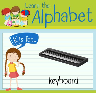 Flashcard K için klavye harftir