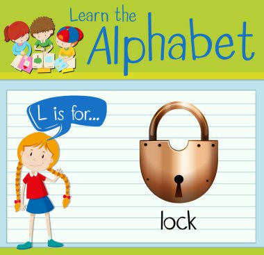 Flashcard L için kilit harftir