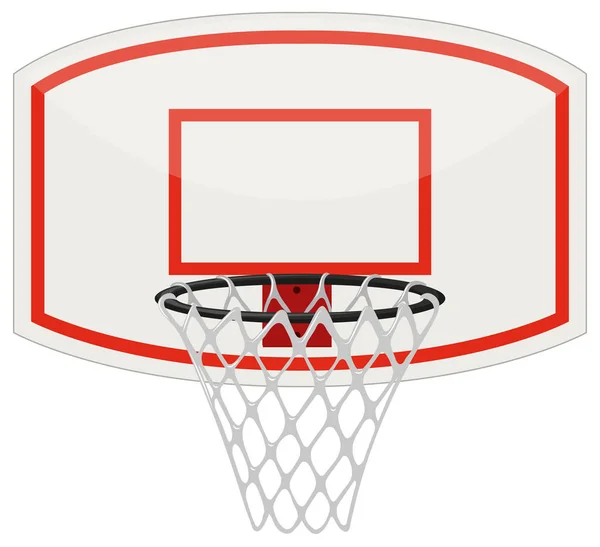 Red de baloncesto y aro — Vector de stock