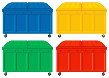 Dört tekerlekli çöp kamyonları