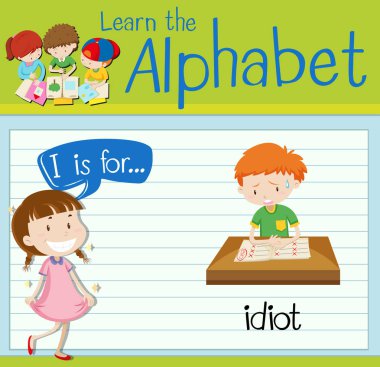 Flashcard mektup için aptal olduğunu