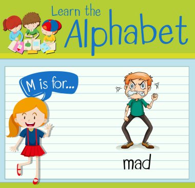 Flashcard harfidir için M deli