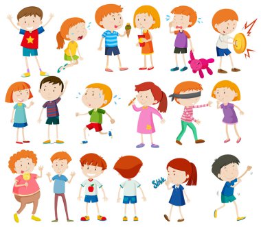 Farklı etkinlikler yapıyor kızlar ve erkekler