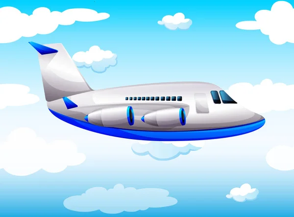 Airplane flying in the sky — Stock Vector