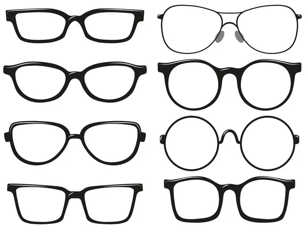 Diferente diseño de monturas de gafas — Vector de stock