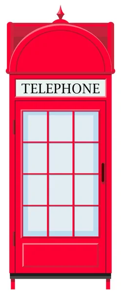 Telephone booth in red — Stock Vector