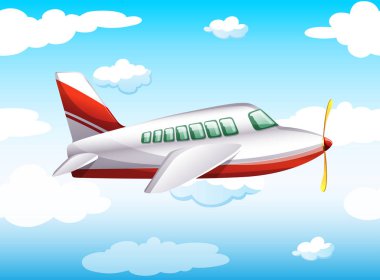 Gündüz, gökte uçan uçak