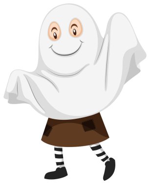 Cadılar Bayramı için Hayalet kostümü çocuk