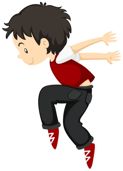 Pojken gör breakdance ensam — Stock vektor