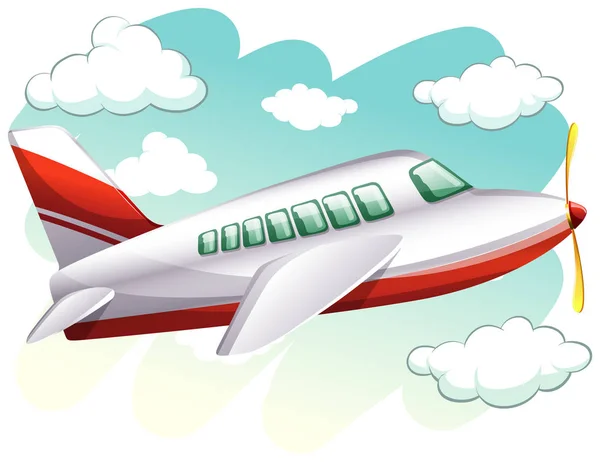 Airplane flying in the sky — Stock Vector