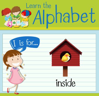 Flashcard mektup içinde olduğunu