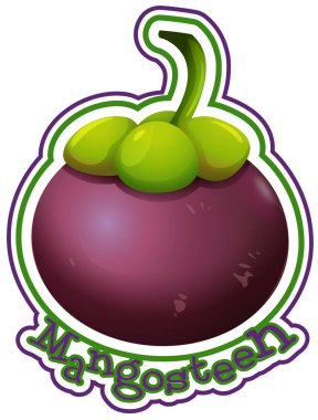 Etiket tasarımını kelime mangosten ile