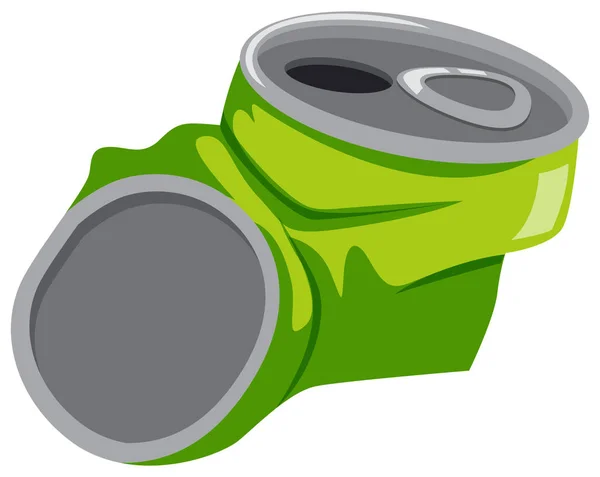 Green can on white background — Stock Vector