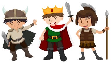 Çocuklar asker ve Prens kıyafeti