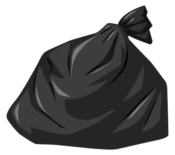 Müllsack in schwarzer Farbe — Stockvektor