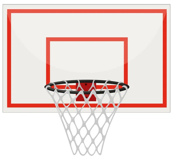 Aro de baloncesto con red — Vector de stock