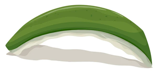 Shnilé sushi roll na bílém pozadí — Stockový vektor