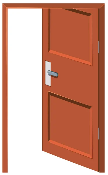 Puerta de madera abierta — Vector de stock