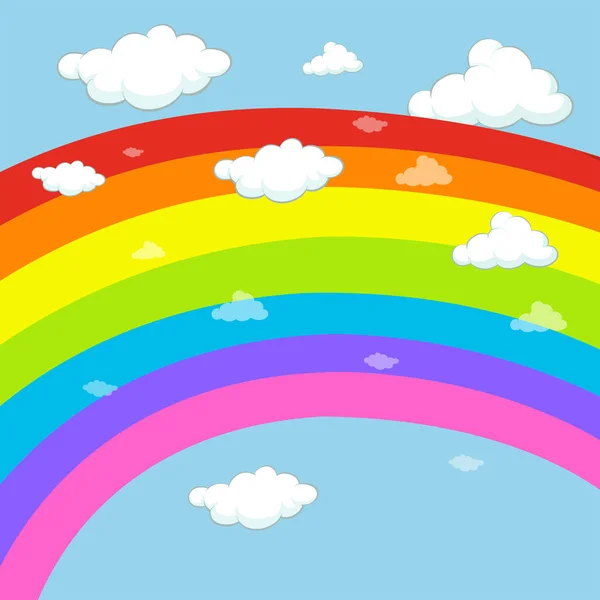 Tło z rainbow w błękitne niebo — Wektor stockowy