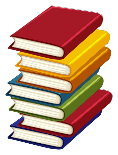 Stack of many books — Stock Vector