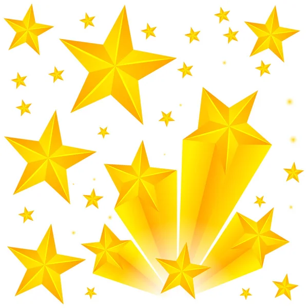 Design di sfondo con stelle gialle — Vettoriale Stock