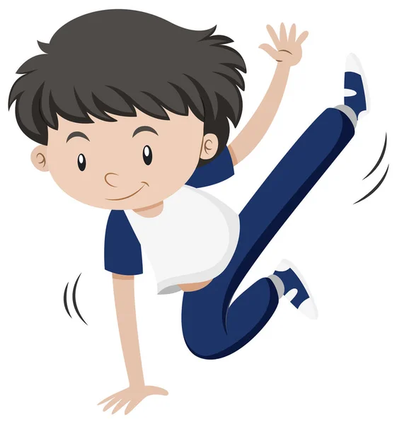 Little boy dancing hiphop — Stock Vector